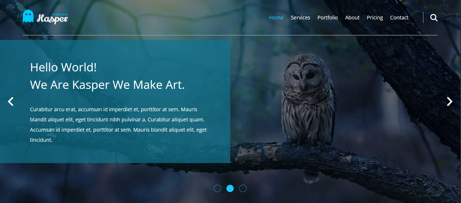 Kasper business website template by Mina Mamdouh with service sections