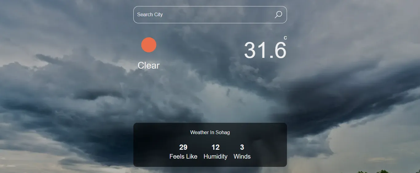 Weather App by Mina Mamdouh built with Next.js and OpenWeatherMap API